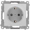 Zásuvka 2P+Z/16A/250V (PS) SCHUKO, clonky matný hliník SIMON55 (Simon)