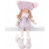 Dekorácia MagicHome Vianoce, Deti, ružové, sediace, 22 cm