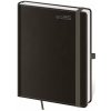 Diár 2026 denný A5 Double Black s pútkom
