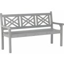 Kondela Drevená záhradná lavička sivá 150 cm FABLA