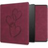 Puzdro KW Mobile - Brushed Heart Abstract - KW5697209 - pre Amazon Kindle Oasis 2/3 - červené (KW Mobile obal na Amazon Kindle Oasis 2/3, flip, Brushed Heart Abstract, červené, AutoSleep + záruka 3 ro