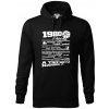 1980 v kocke - Mikina pánska Cape s kapucňou - XL ( Čierna )