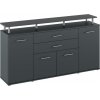 Kondela Štvordverová komoda so zásuvkami Hanola - grafit