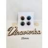 Oči s pojistkou glitrové 25mm mix fareb na sklade