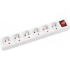 Predlžovací kábel Office Products so 6 zásuvkami s vypínačom 1,5m