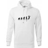 Evolúcia volejbal smeč - Mikina pánska Cape s kapucňou - 3XL ( Biela )