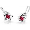 Cutie Jewellery Detské náušnice s dizajnom ružičiek C2201-10-X-2 červená