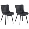 Sada 2 stoličiek Largo z umelej kože, čierna