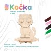 WoodBorn Mačka - Drevené 3D omaľovanky
