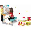 Smoby set drevená lavica Modulo Space s obojstrannou tabuľou a vaflovač s mixérom, kávovarom a vaflami 28112-2