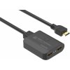 PremiumCord HDMI 2.0 Mini splitter 1-2 Pigtail 4Kx2K@60Hz HDCP2.2 Downscaler