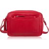 Paolo Peruzzi kabelka kabelka cez rameno z pravej kože červená