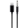 PremiumCord Apple Lightning audio redukční kabel na 3.5 mm stereo jack, 1 m, černý (kipod50)