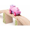 Bigjigs Rail Elektrická lokomotiva Silná růžovka