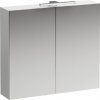 Laufen Base - Zrkadlová skrinka s LED osvetlením, 70x80x19 cm, 2 dvierka, matná biela H4028021102601