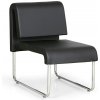 Kožené kreslo do čakární, Sofa PUBLIC, čierna