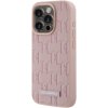 Obal Karl Lagerfeld PU Leather Monogram Metal Logo Magsafe Apple iPhone 15 Pro Max KLHMP15XPKHPORPP Pink