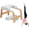 Vevor Jogová lavička na stojku, nosnosť 300lbs, drevený rám pu poduška biela YJDLDBSHMDCBVR2H9V0