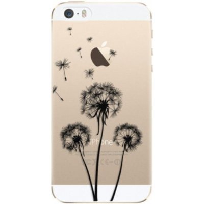 Púzdro iSaprio Three Dandelions Apple iPhone 5/5S/SE čierne