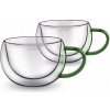 2 x Termická šálka na cappuccino 270ml so zeleným uškom Lamart
