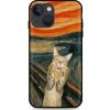 Kryt TopQ iPhone 13 silikón Scared Cat 64894