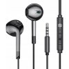 Káblové slúchadlá do uší s mikrofónom mini jack 3,5 mm + adaptér USB-C