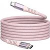 Verbatim 31857 USB kábel, USB C + USB C, 100W, 1.2m, magnetický, box, ružový