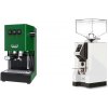 Gaggia New Classic E24 BC, green + Eureka Mignon Specialita, CR white