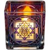 Nefertitis Svietnik sklo Shri Yantra na čajové sviečky NF24436 - 6 x 6 cm