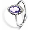 Blink-Blink Výnimočný diamantový prsteň s Ametystom 2202BAmG