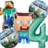 BALÓNY SADA BALÓNOV DEKORÁCIE MINECRAFT NA 4. NARODENINY 5KS
