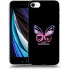 Picasee silikónový prehľadný obal pre Apple iPhone SE 2020 - Diamanty Purple