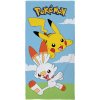 Halantex Plážová osuška Pokémoni Pikachu a Scorbunny 70 x 140 cm