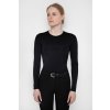 Tričko dámske Fleur de lys Rose Basic Black s dlhým rukávom Veľkosť: XXS