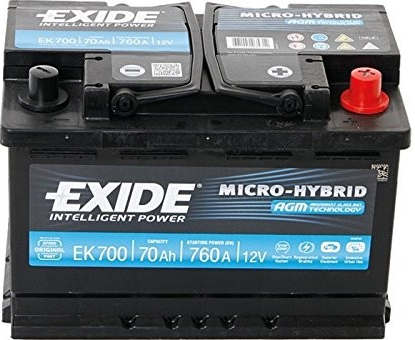 EK700 (067AGM) EXIDE EK700 Start-Stop Batterie 12V 70Ah 760A B13