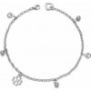 Swarovski e. retiazka na nohu Lucky Day, štvorlístok sel1022