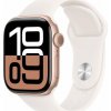 Apple Watch Series 10 GPS + Cellular, 42mm růžové zlaté hliníkové pouzdro s měkkým růžovým sportovním páskem – velikost M/L