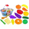 LEAN TOYS Sada potravín + nákupný košík
