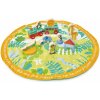 Drevený park so zvieratkami Safari Park Story Bag Tender Leaf Toys na okrúhlej plátenej taške s potlačou džungle