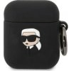 Karl Lagerfeld Case Karl Lagerfeld KLA2RUNIKK Apple AirPods 2/1 kryt čierno/čierny Silikónový Karl Head 3D