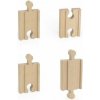 Bigjigs Rail Drevené koľaje Dlhé rovné koľaje - 21 cm - 4 ks