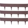 Strend Pro 2171287 Rattan Palisade 82 x 20 x 9,5 cm tmavo hnedá 3 ks