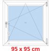 Soft Plastové okno 95x95 cm, otváravé a sklopné