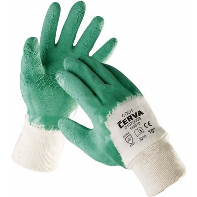 Cerva COOT rukavice máč. v zeleném latexu
