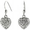 Šperky Nina - Strieborné náušnice Swarovski komponent 925/1000 - ns ag kam H 113 (Strieborné náušnice Swarovski komponent 925/1000 ( srdce bílé kamienky 66))