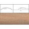 Narážacie lišty na plynulé vyrovnanie podlahových rozdielov, šírka 5 x 270 cm - limba bosco + cena za 1 ks