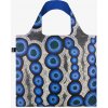 Skladacia nákupná taška LOQI KIRSTEN NANGALA EGAN Water Dreaming Blue