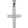 Beneto AGH790 Strieborný prívesok krížik so zirkónmi