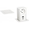 STRONG StrongPower PowerUp zásuvka, 1x230V, Francouzská, USB A+C nabíjecí, biela