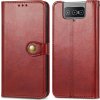 VSETKONAMOBIL 34915 LEATHER BUCKLE Peňaženkový obal Asus Zenfone 8 Flip (ZS672KS) červený